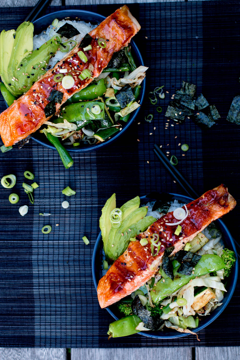 Teriyaki Salmon Rice Bowls (Meal Prep) - fed by sab